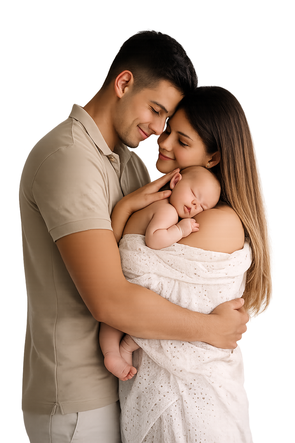 Mamá y papá felices con su bebé — Embarazo al Día